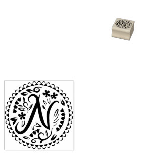 Carimbo De Borracha Alfabeto N
