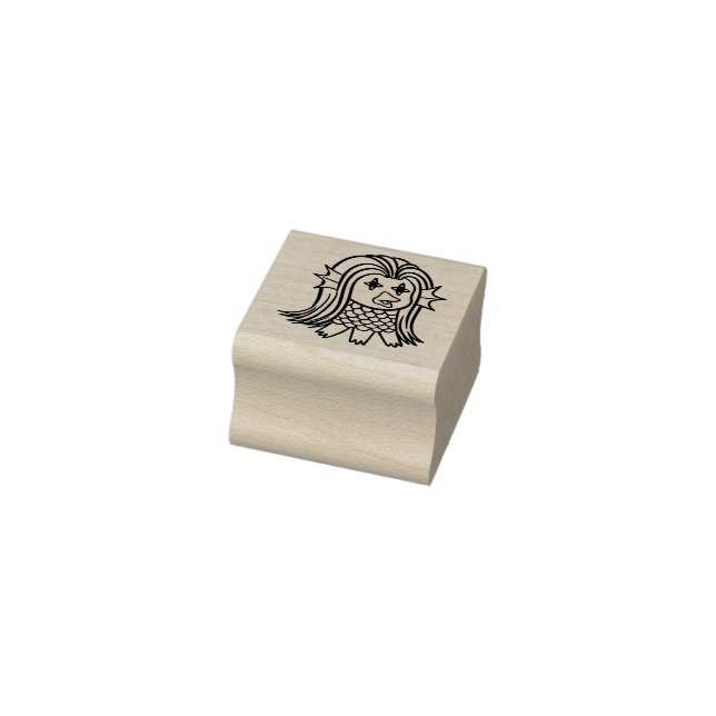 Carimbo De Borracha Amabie Wood Art Stamp (Carimbo)