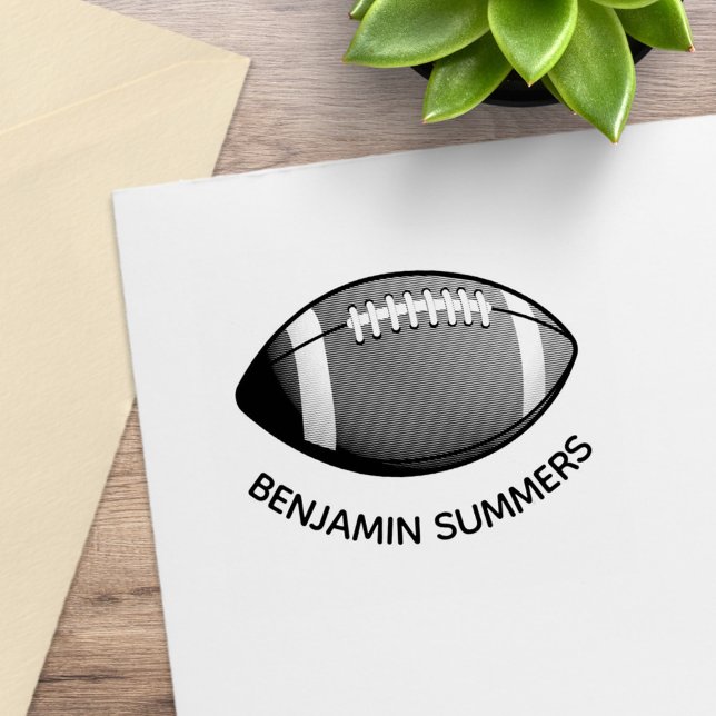 Carimbo De Borracha American Football Ball Custom Name (Criador carregado)