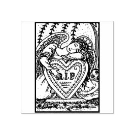 CARIMBO DE BORRACHA AMOR GUARDIAN ANGEL, CEMETERY RIP RUBBLE STAMP