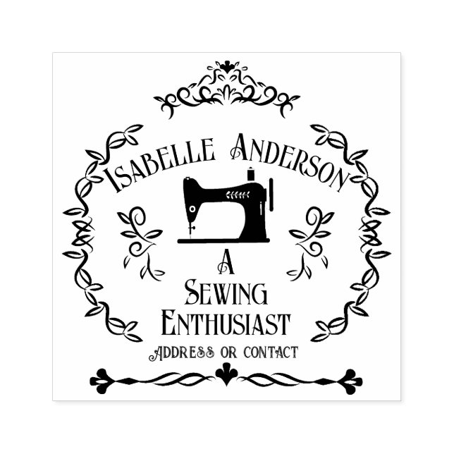 Carimbo De Borracha Amor Sewing Vintage (Impressão)