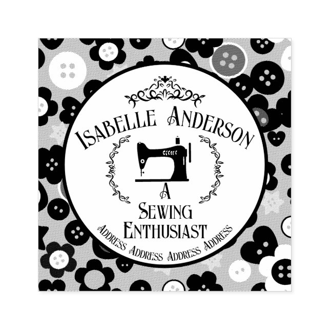 Carimbo De Borracha Amor Sewing Vintage (Impressão)