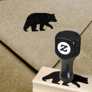 Carimbo De Borracha Animal selvagem preto dos animais selvagens da