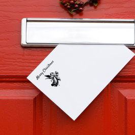 Carimbo De Borracha Anjo Minimalista de Natal Vintage