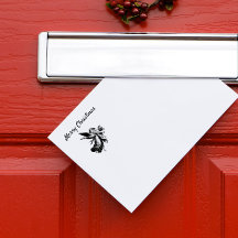 Anjo Minimalista de Natal Vintage Feliz