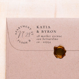 Carimbo De Borracha Apartamento Apartamento & Número da Casa Endereço 