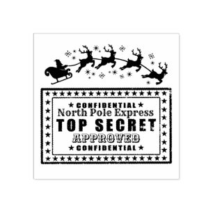 Carimbo De Borracha Aprovação do selo de Santa Cláusula do Polo Norte