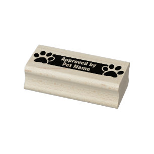 Carimbo De Borracha Aprovado pelo Meu Nome Personalizado de Cat