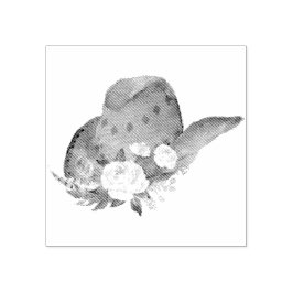 Carimbo De Borracha Aquecida com Buquê de flor