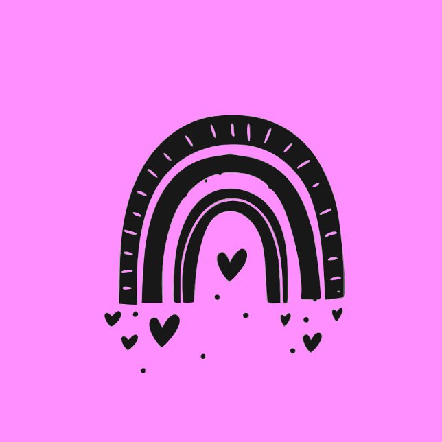 Carimbo De Borracha arco-íris e corações (Criador carregado)