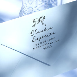 Carimbo De Borracha Arco Whimsic e Caligrafia Endereço de retorno