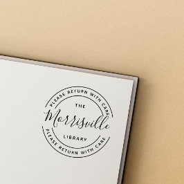 Carimbo De Borracha Arredondar Personalizado A Partir Da Biblioteca Do