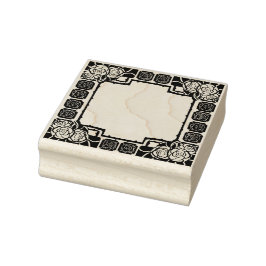Carimbo De Borracha Art Nouveau Rose Border Rubber Stamp