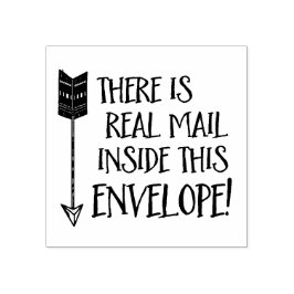 Carimbo De Borracha Arte de Envelope do Real Mail Dentro