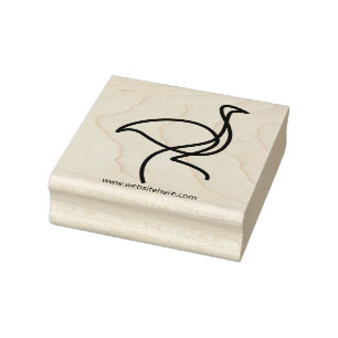 Carimbo De Borracha Arte de Flamingo de Ave Simples
