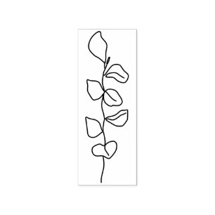 Carimbo De Borracha Arte de Flor de Ilustração em Linha