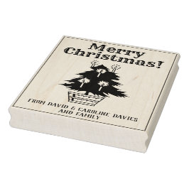 Carimbo De Borracha Árvore de Natal - Impressão seus Cartões de Natal