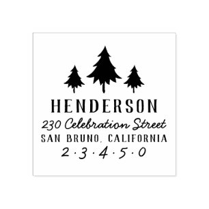 Carimbo De Borracha Árvores de Natal Retroativas Nome Personalizado e 