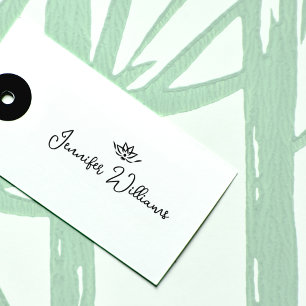 Carimbo De Borracha Assinatura de caligrafia Zen minimalista