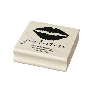 Carimbo De Borracha assinatura de lábios