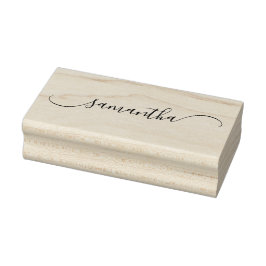 Carimbo De Borracha Assinatura de Swash Curvo Clássico