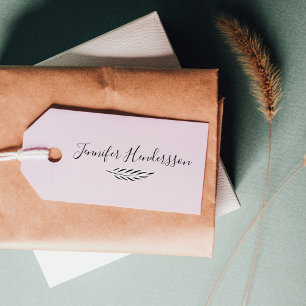 Carimbo De Borracha Assinatura manuscrita na moda Elegante/Ramo de oli