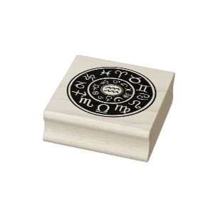Carimbo De Borracha Astrologia Aquário Zodiac Selo de Design
