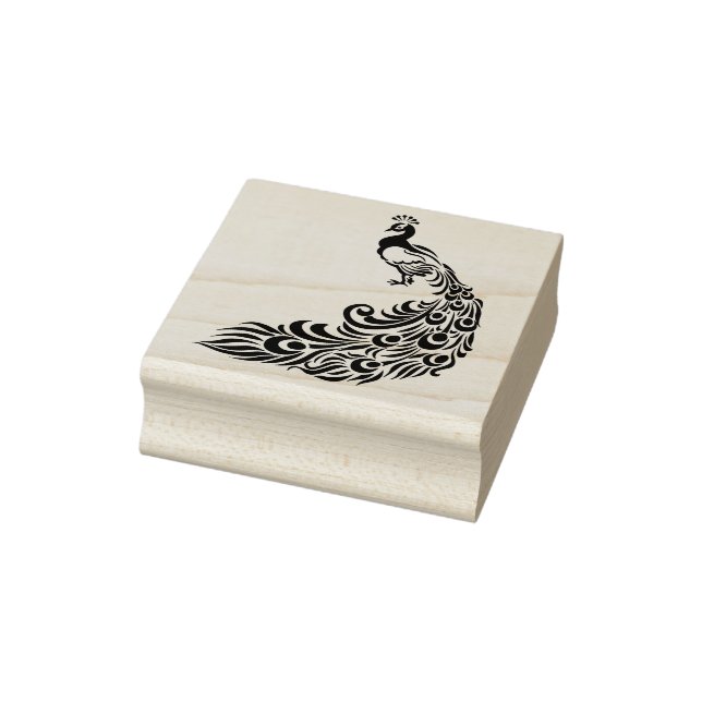 Carimbo De Borracha Atenção ao Pavão Azul de Cauda (Carimbo)