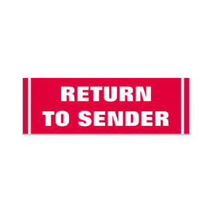 Carimbo de Borracha Autopicante "RETURN TO SENDER"