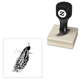 Carimbo De Borracha Ave Asiática Indiana Vintage Vida Selvagem