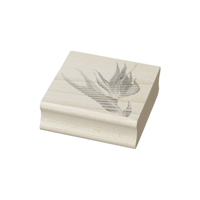 Carimbo De Borracha Ave Tropical De Cores Aquáticas Do Paraíso (Carimbo)