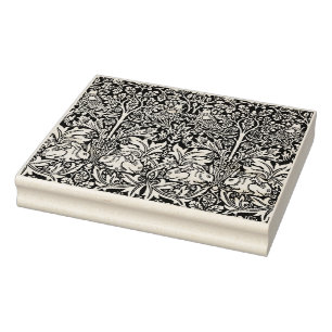 Carimbo De Borracha Aves, Coelhos Floral - William Morris