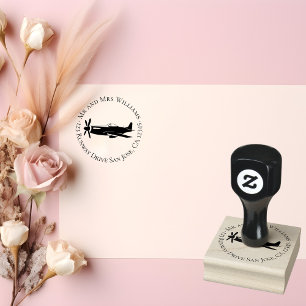 Carimbo De Borracha Avião Vintage P-51 Mustang Aviação Militar