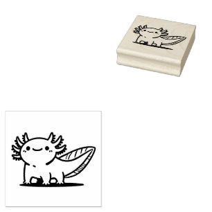 Carimbo De Borracha Axolotl Adorável