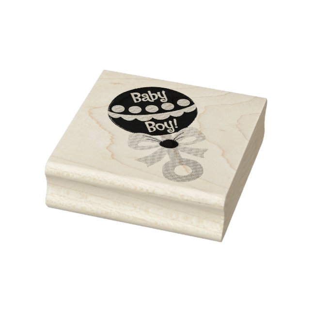Carimbo De Borracha Baby Boy Rattle (Carimbo)