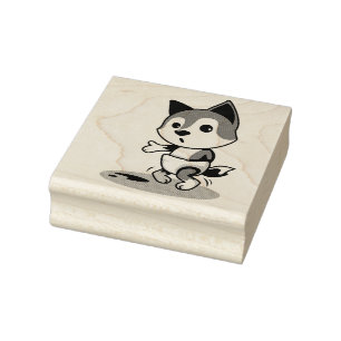 Carimbo De Borracha Baby Raccoon