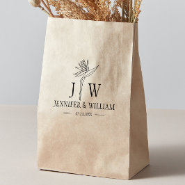 Carimbo De Borracha Bag de Casamento Personalizado da Flor do Monogram