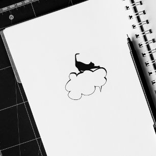 Carimbo De Borracha Balão de fala de gato, Diário