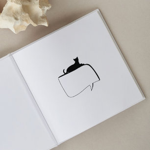 Carimbo De Borracha Balão de fala de gato, Diário