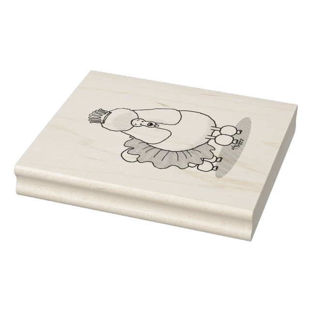 Carimbo De Borracha Balé Ballerina Princesa Cachorro (branco) (Carimbo)