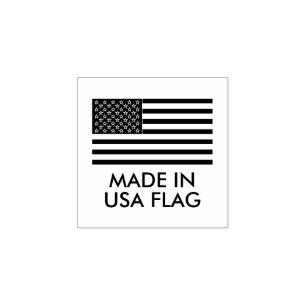 Carimbo De Borracha Bandeira Americana Feita nos EUA