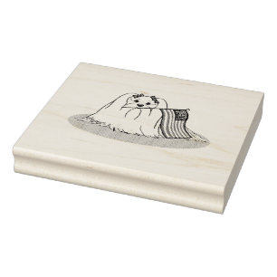 Carimbo De Borracha Bandeira Americana Patriótica USA Cão Maltês - Cac