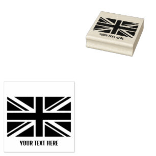 Carimbo De Borracha Bandeira Britânica da Trendy Personalizada