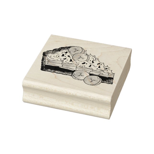 Carimbo De Borracha Banoffee Banana Toffee Pie Slice UK British Comida (Carimbo)