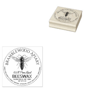 Carimbo De Borracha Bar de cera de abelhas da Rainha Honeybee da Vinta