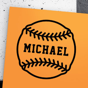 Carimbo De Borracha Basebol ou softball com nome feito sob encomenda