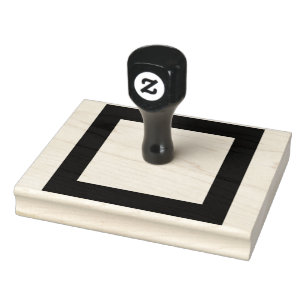 Carimbo De Borracha Básico Vazio de 4" Limite Super Espesso Quadrado