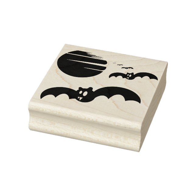 Carimbo De Borracha Bats e Lua (Carimbo)
