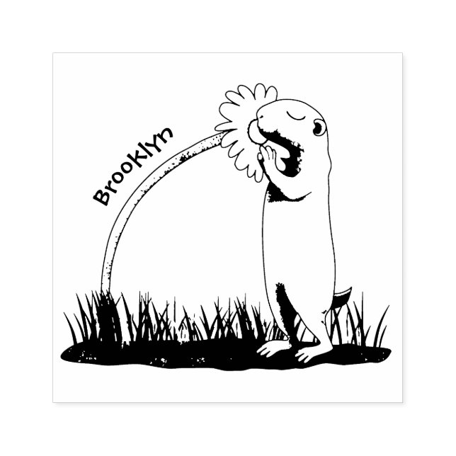 Carimbo De Borracha BD de cãozinho da pradaria (Impressão)