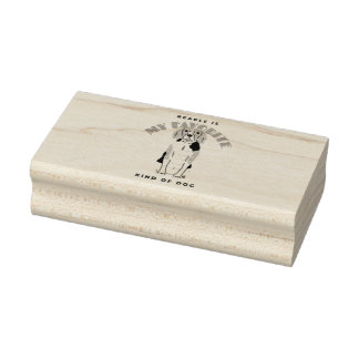 CARIMBO DE BORRACHA BEAGLE É MEU TIPO FAVORITO DE CACHORRO